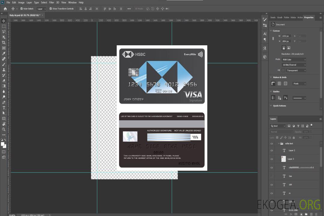 Carte de signature visa EveryMile de la banque HSBC de Hong Kong template Carte de signature visa EveryMile de la banque HSBC de Hong Kong template